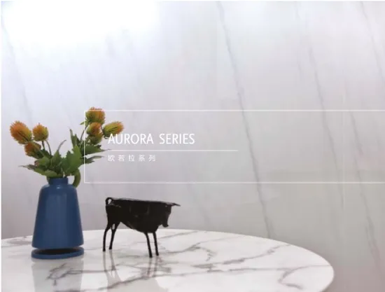 백조의 호수 흰색 도자기 테이블 탑 대리석 주방 욕실 광택 가구 대리석 도자기 샤워 큰 크기 슬래브 타일 소결 돌